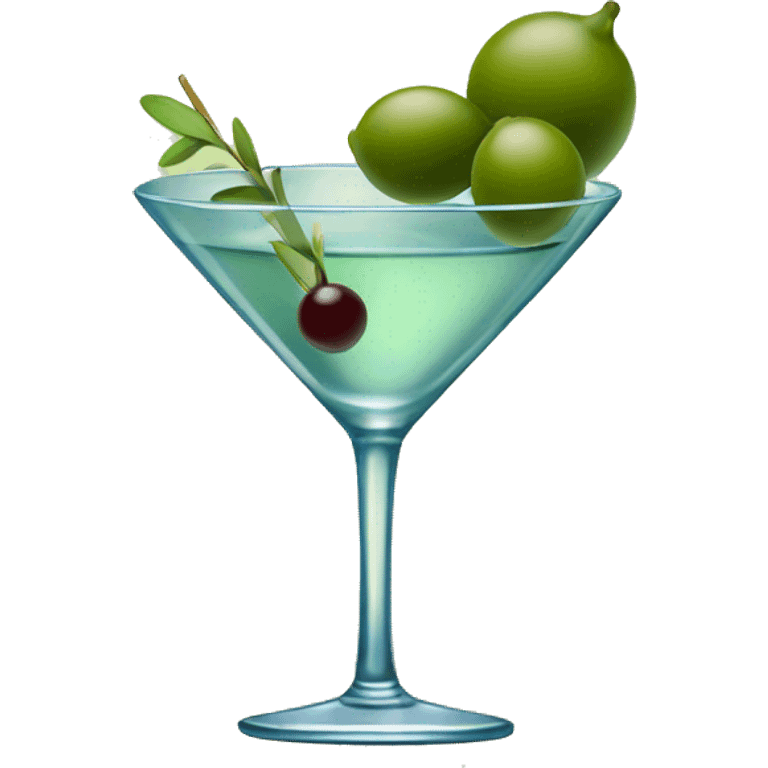 Martini with olive emoji