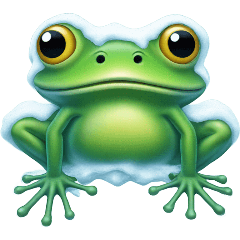 Iced frog emoji