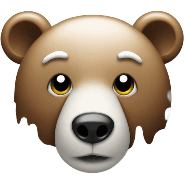 Bear with foam  emoji