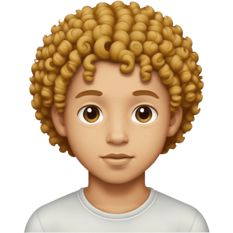 light skin curly hair boy  emoji