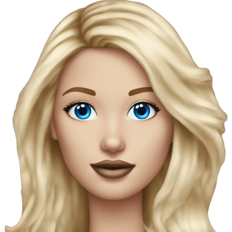 Realistic victoria secret model blonde blue eyes  emoji