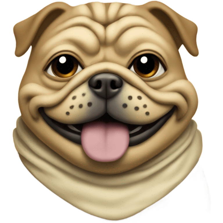 Jabba the hut crossed with a dog emoji