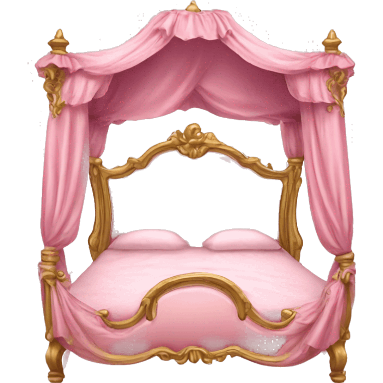 pink fancy rococo bed emoji