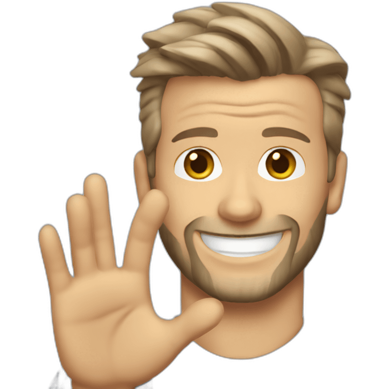 David beckham waving emoji