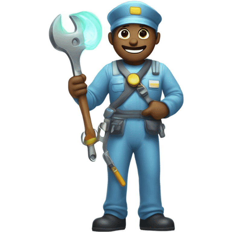 Ghostly genie maintenance man emoji