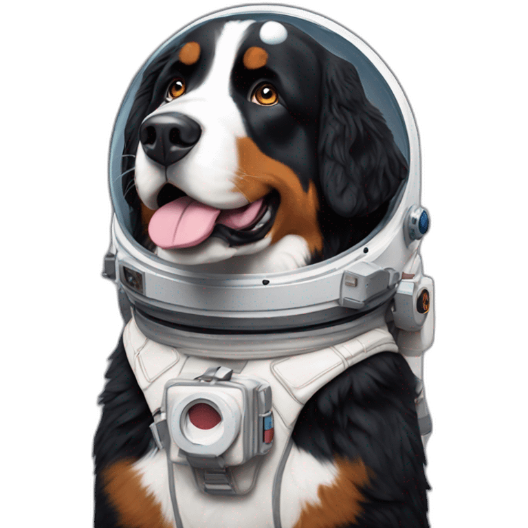 Astronaut Bernese mountain dog emoji