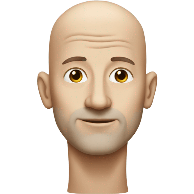 Ugly bald white guy with big long nose  emoji