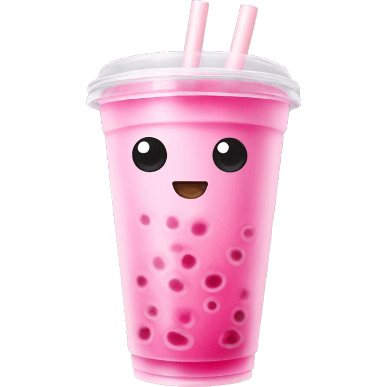 Pink bubble tea  emoji