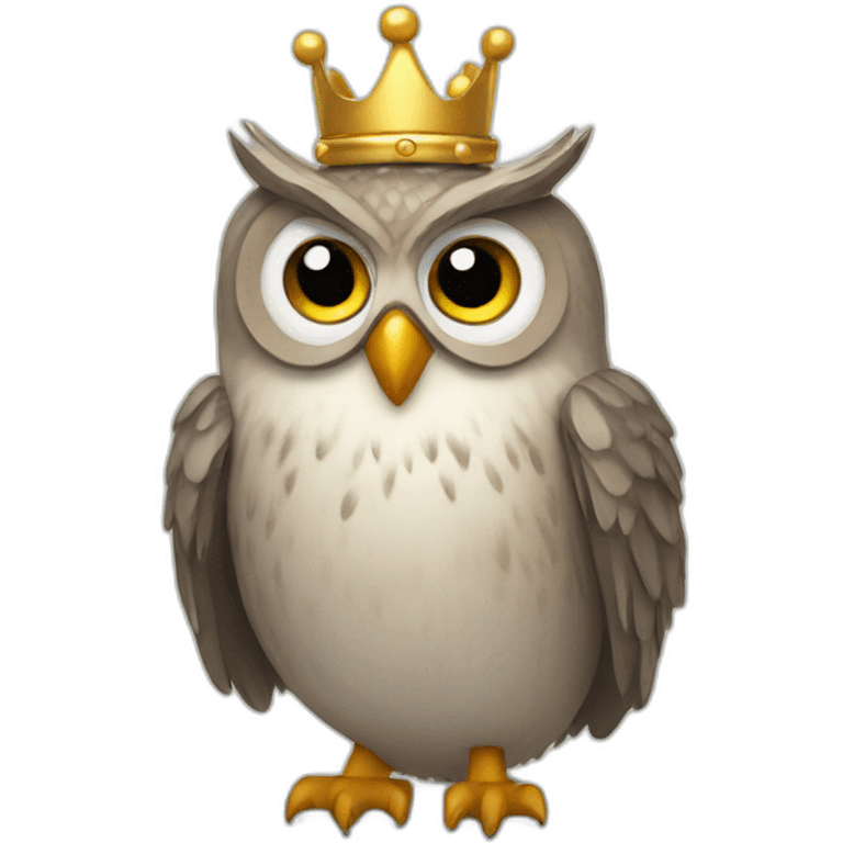 owl with a crown on emoji