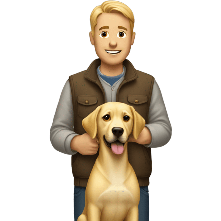 Man with yellow lab emoji