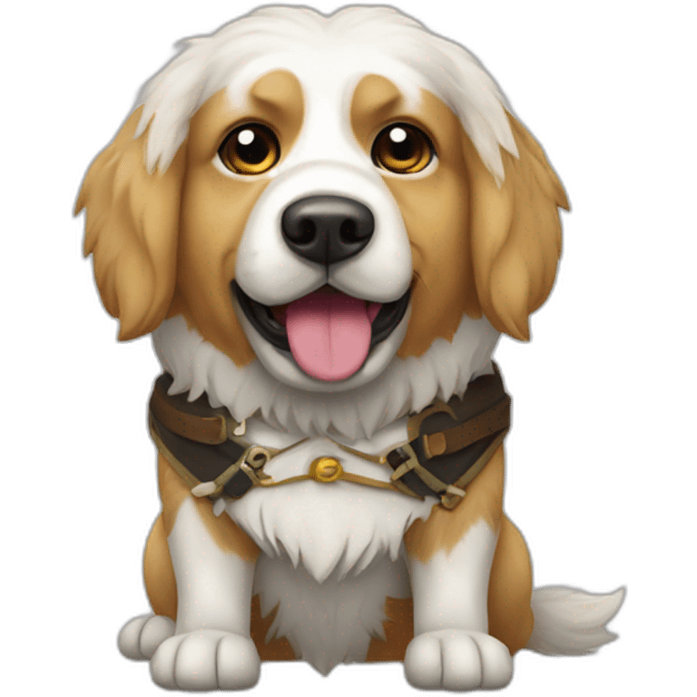 Pyrenees mountain dog White pirate costum emoji