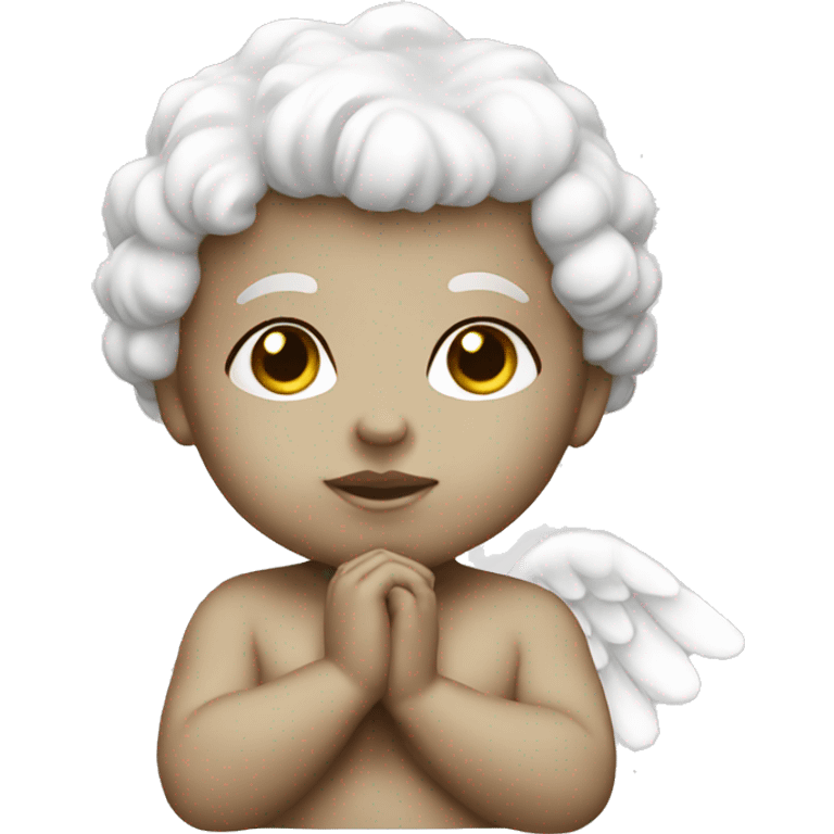  white baby angel statue emoji