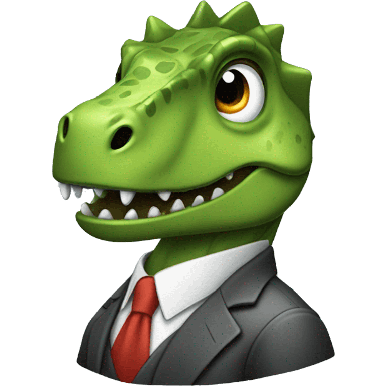 dinosaurio con corbata emoji