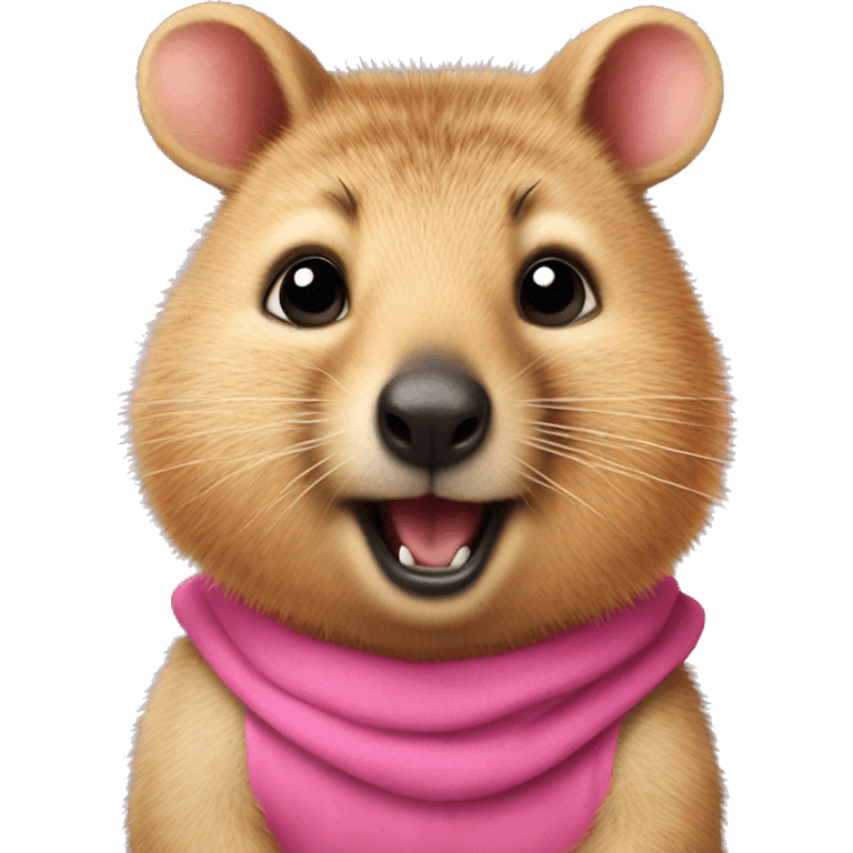 Pink quokka emoji