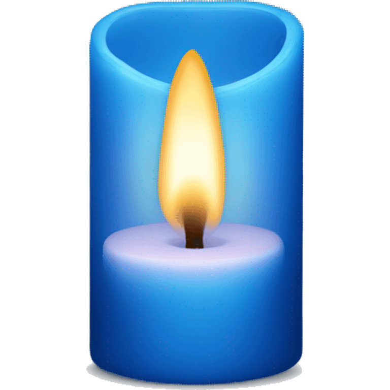 Blue Candle with light  emoji