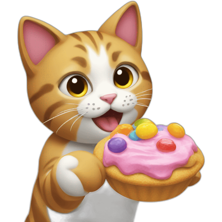 Cat handing out sweets emoji