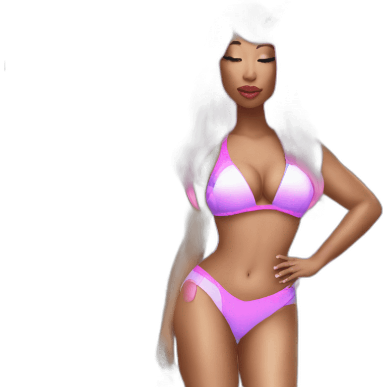 hot-nicki-minaj-rainbow-unicorn-swim-suit emoji