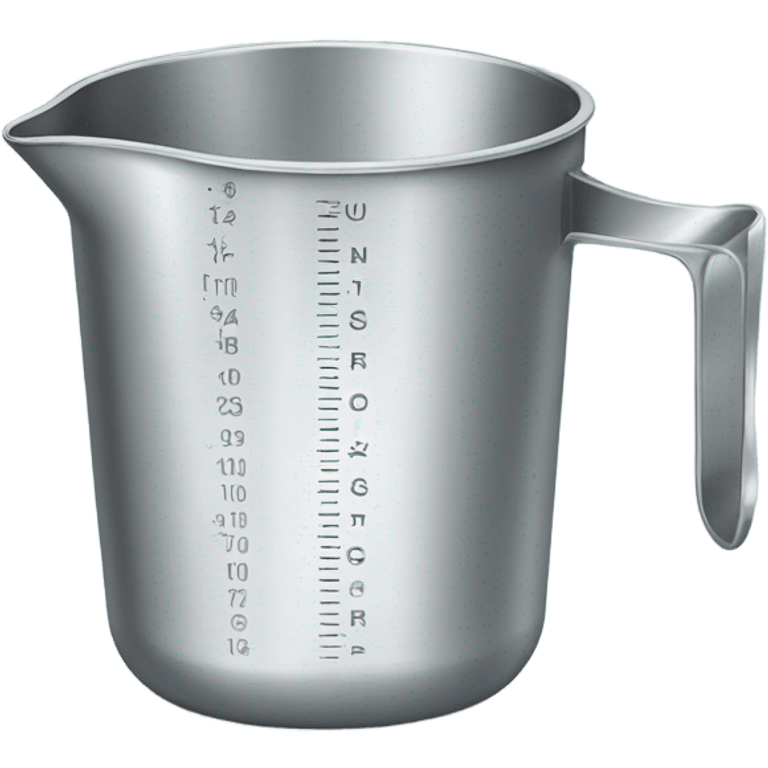 metal measuring cup filled with water emoji