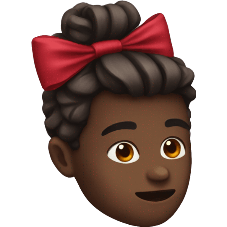 Dark red bow  emoji