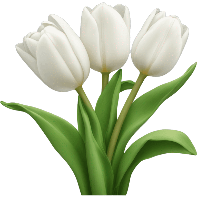 White tulips emoji