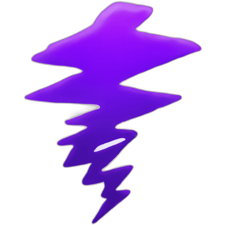 Purple lightning emoji