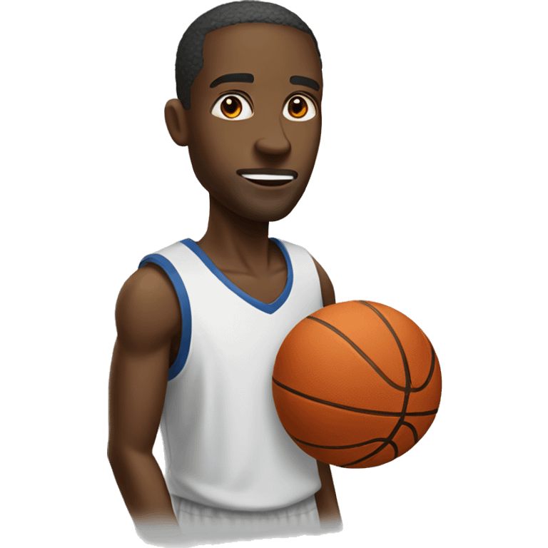 Black man playing basketball emoji