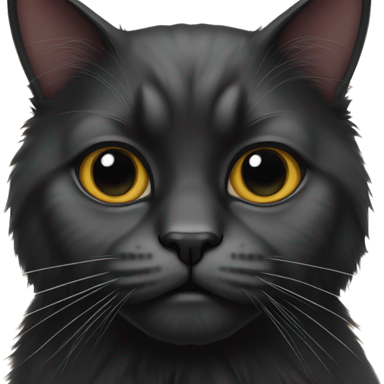 A persian black cat  emoji