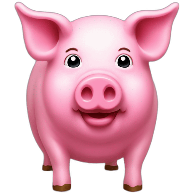 Pink pig bitcoin emoji