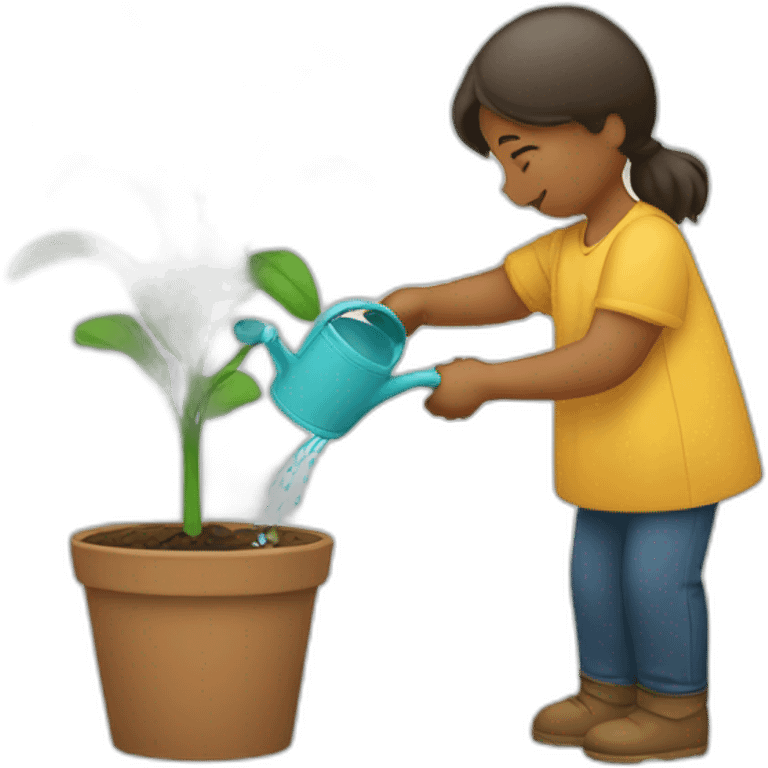 a person watering a plant emoji