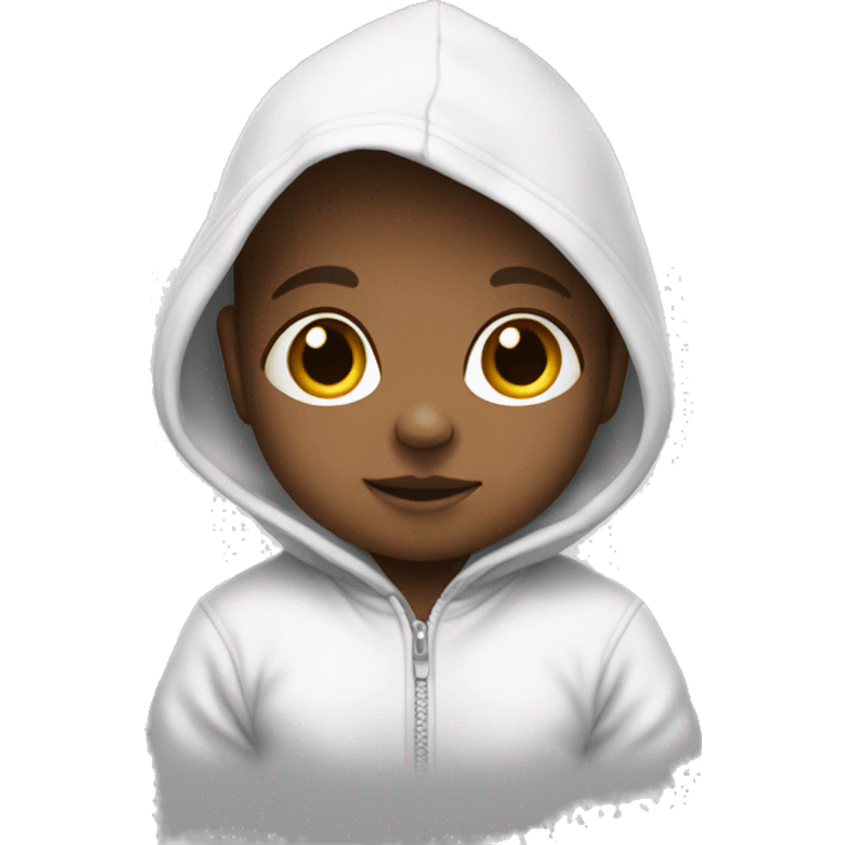 Baby white in hoddie  emoji