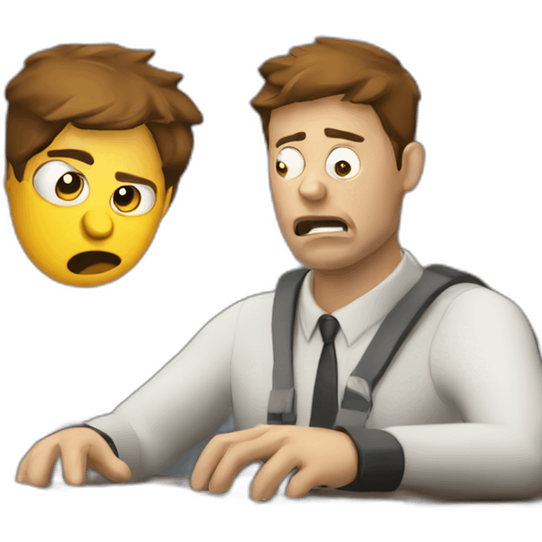 project manager having trouble with client emoji