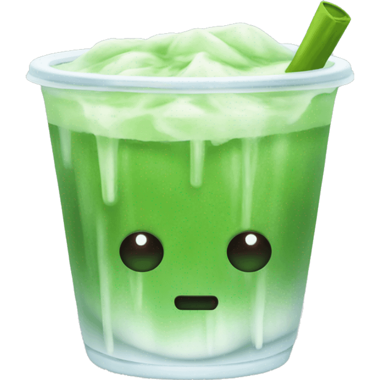 Iced matcha emoji