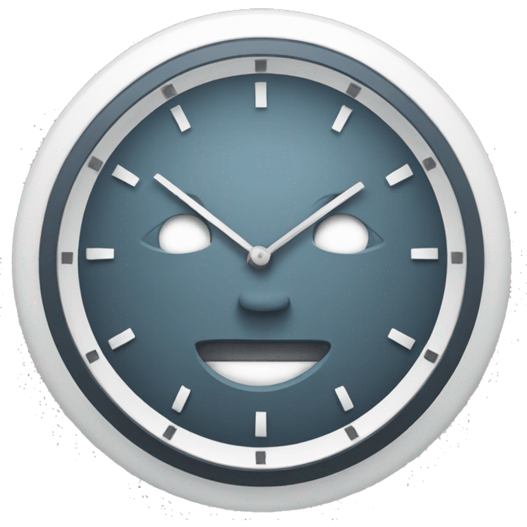 clock with face emoji