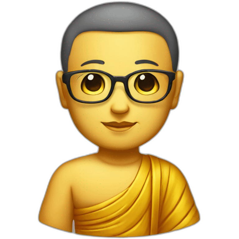 Buddha wear glass emoji