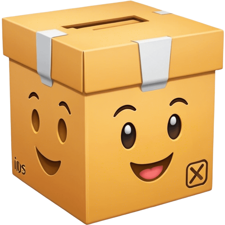 A box featuring a "?" bill design emoji