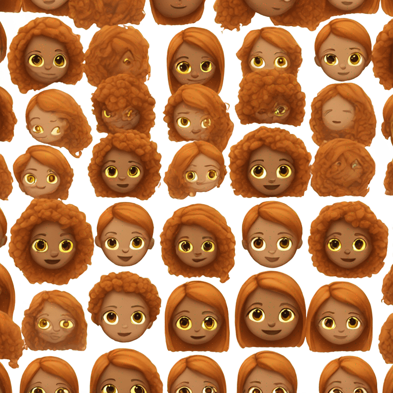 brown girl ginger hair emoji