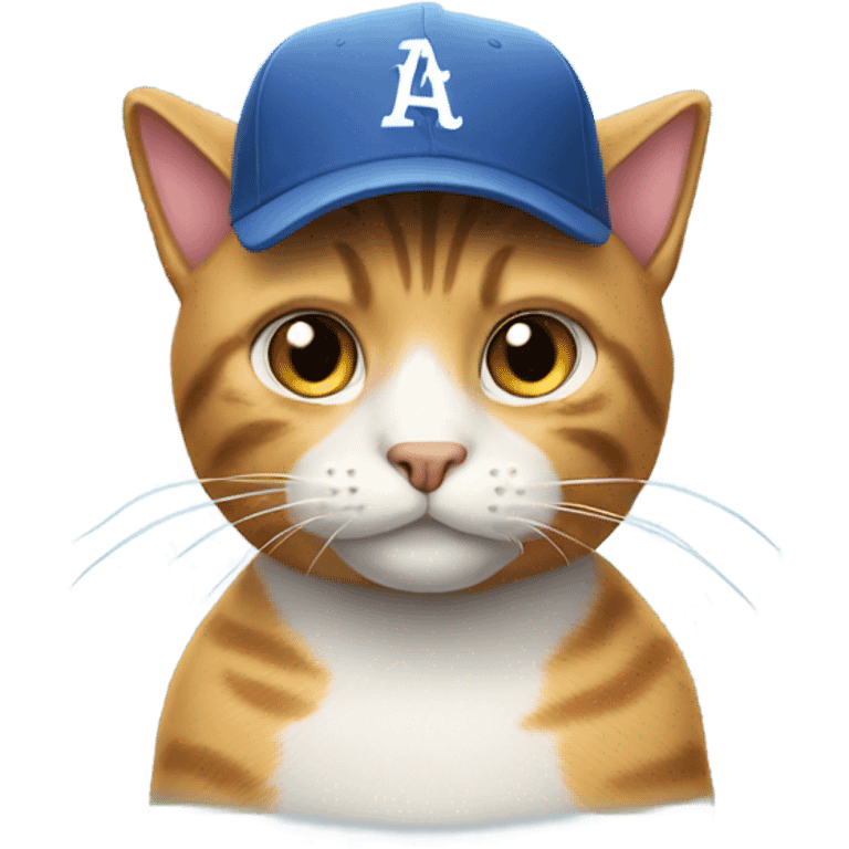 cat wearing baseballcap emoji