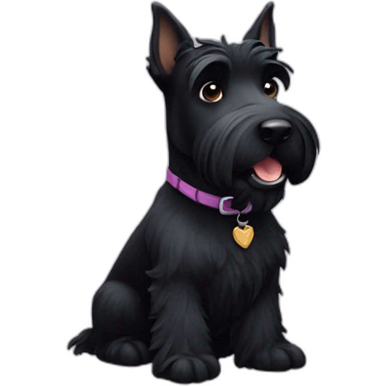 All black scottish terrier emoji