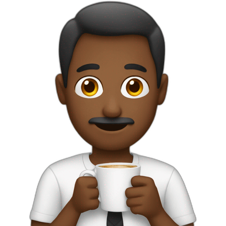 man drinking coffee emoji