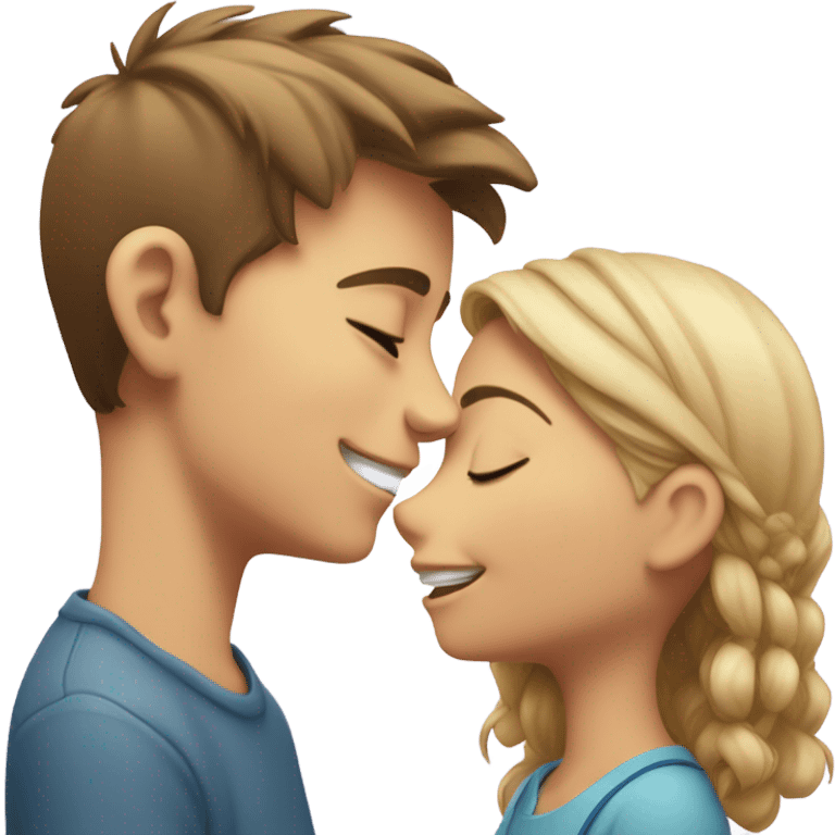 a girl and boy kissing  emoji