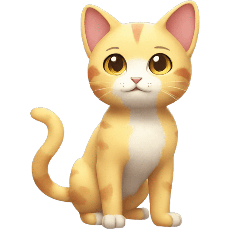 Kawaii Cat-Butterfly-Pokémon-Fakémon Full Body emoji