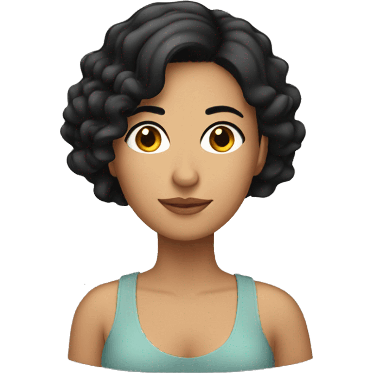 hispanic woman with black short hair emoji