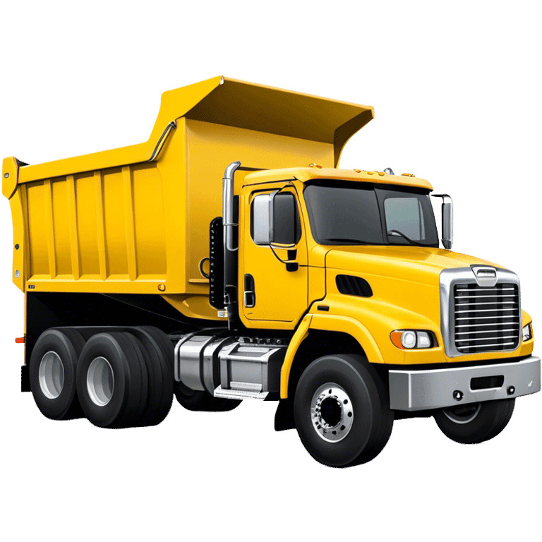 Dump Truck - Freightliner 114SD (Model Year: 2022) (Iconic colour: Yellow with black and silver) emoji