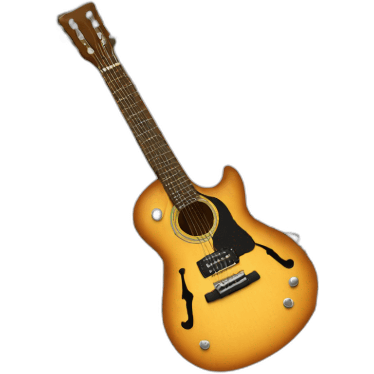 guitar with notes emoji