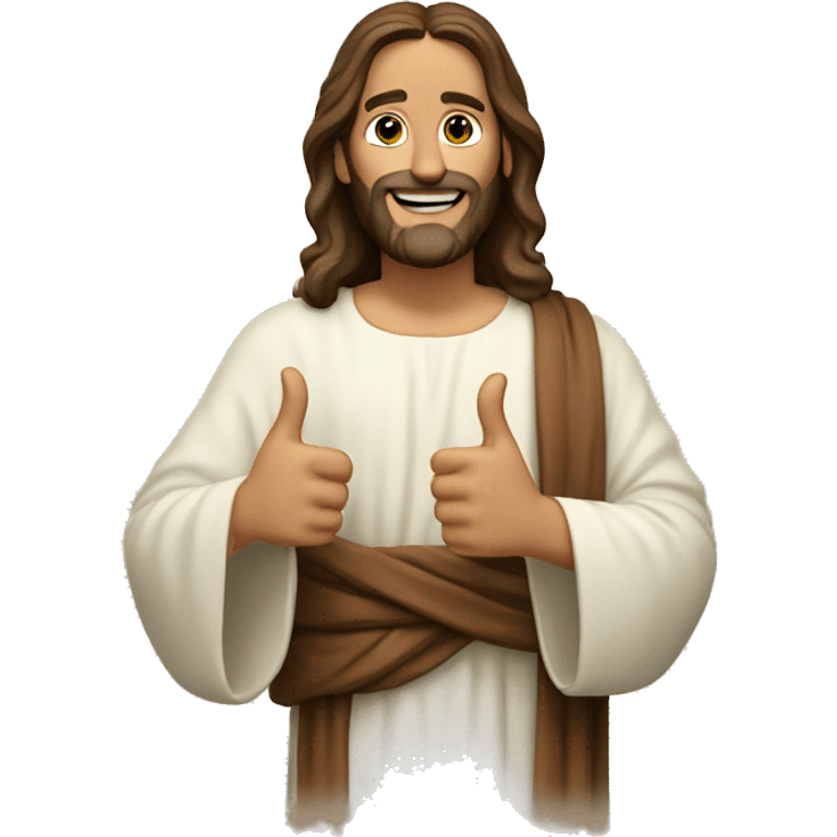 Jesus Christ giving thumbs up emoji