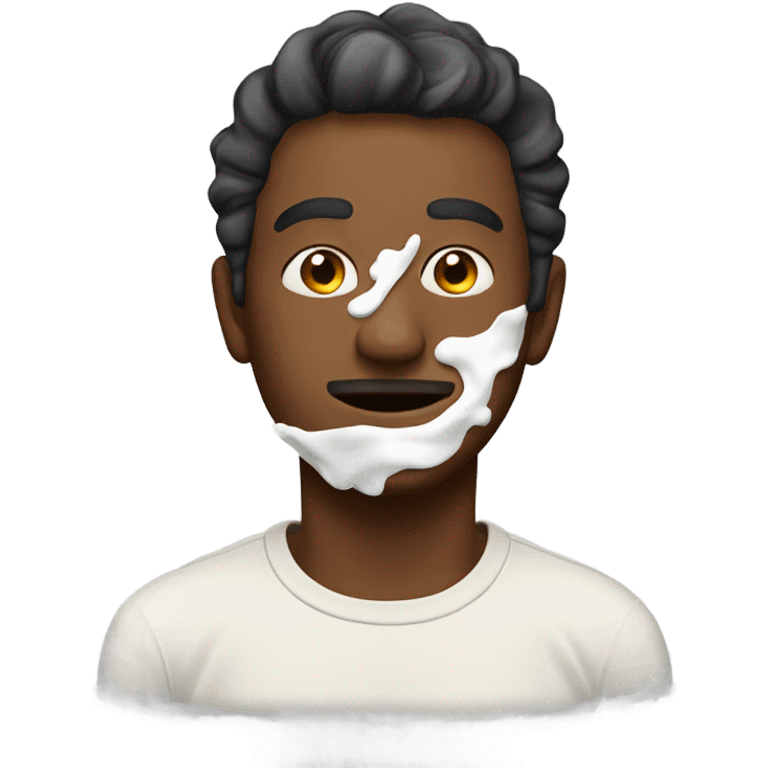 Man with cream in the face emoji