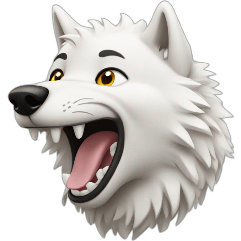 arctic wolf giggling emoji