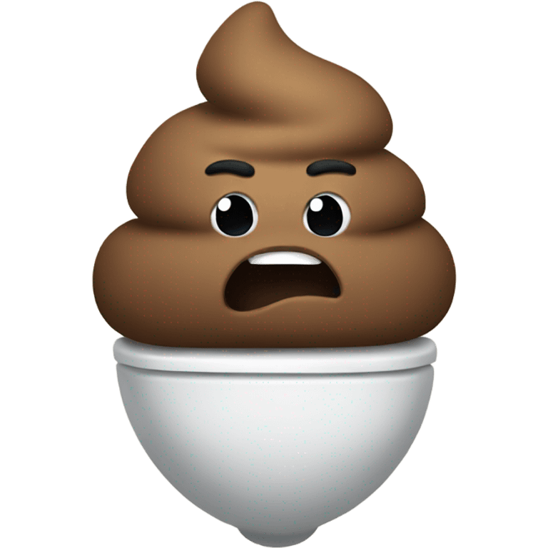 Poop in toilet  emoji