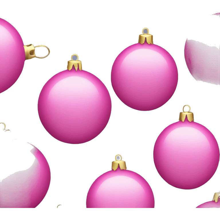 Pink Christmas baubles  emoji