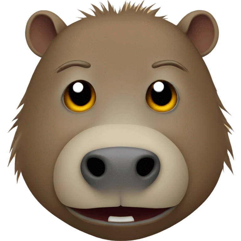 Scary capybara from a horror movie emoji